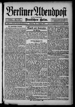 Berliner Abendpost vom 01.08.1897