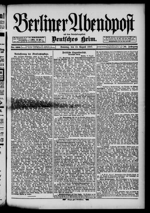 Berliner Abendpost vom 15.08.1897