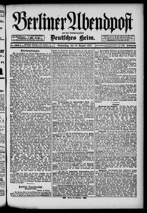 Berliner Abendpost vom 19.08.1897