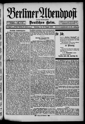 Berliner Abendpost vom 22.08.1897