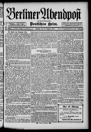 Berliner Abendpost vom 27.08.1897