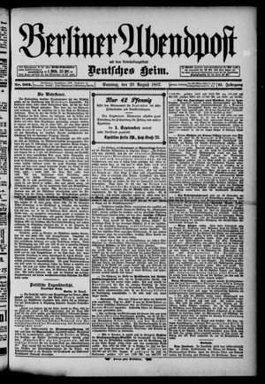 Berliner Abendpost on Aug 29, 1897