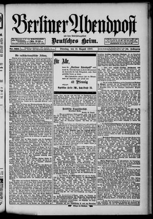 Berliner Abendpost vom 31.08.1897