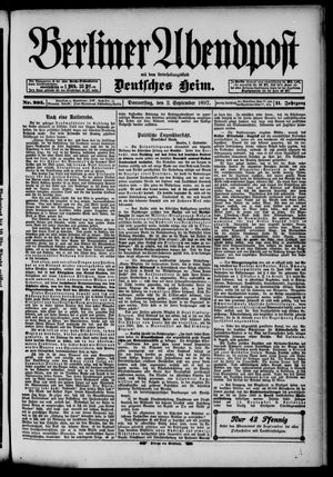 Berliner Abendpost vom 02.09.1897