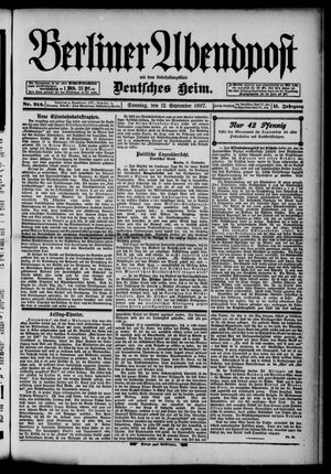 Berliner Abendpost vom 12.09.1897