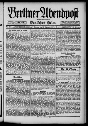 Berliner Abendpost vom 14.09.1897