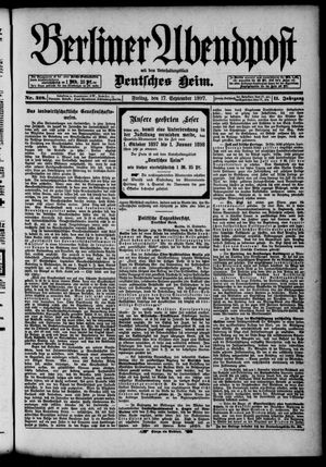 Berliner Abendpost vom 17.09.1897