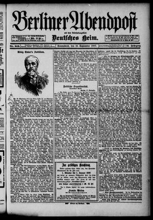 Berliner Abendpost vom 18.09.1897