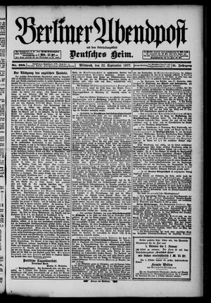Berliner Abendpost vom 22.09.1897