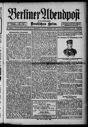 Berliner Abendpost vom 25.09.1897