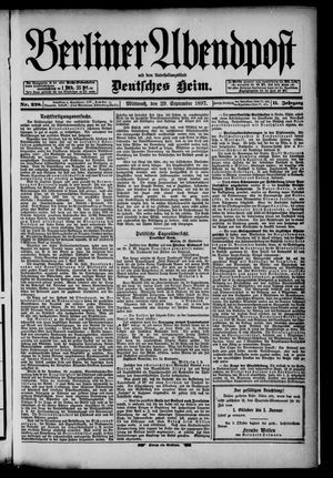 Berliner Abendpost vom 29.09.1897