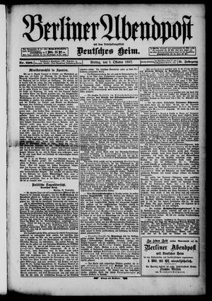 Berliner Abendpost vom 01.10.1897