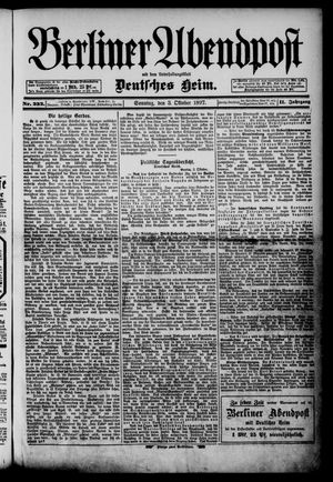 Berliner Abendpost on Oct 3, 1897