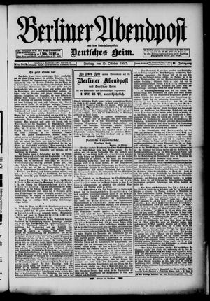 Berliner Abendpost vom 15.10.1897