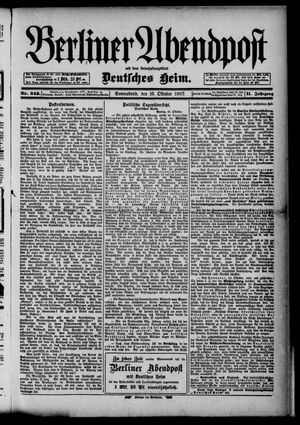 Berliner Abendpost vom 16.10.1897