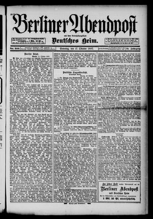 Berliner Abendpost vom 17.10.1897