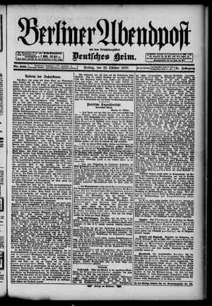 Berliner Abendpost vom 22.10.1897
