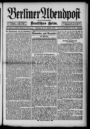 Berliner Abendpost vom 24.10.1897