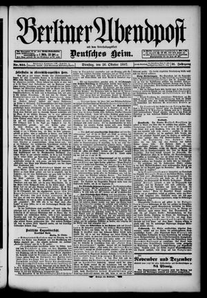 Berliner Abendpost vom 26.10.1897