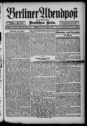 Berliner Abendpost vom 27.10.1897