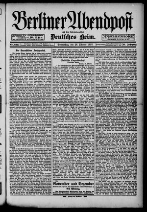 Berliner Abendpost vom 28.10.1897