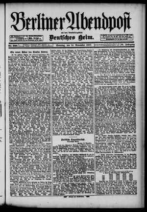 Berliner Abendpost vom 14.11.1897