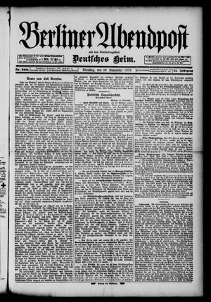 Berliner Abendpost vom 16.11.1897