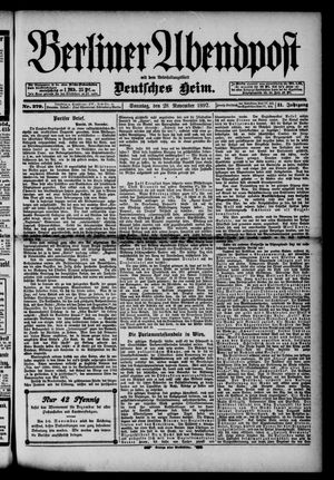 Berliner Abendpost vom 28.11.1897