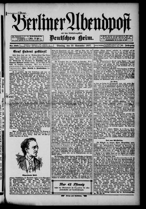 Berliner Abendpost vom 30.11.1897