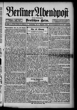 Berliner Abendpost vom 09.12.1897