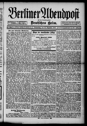 Berliner Abendpost vom 16.12.1897