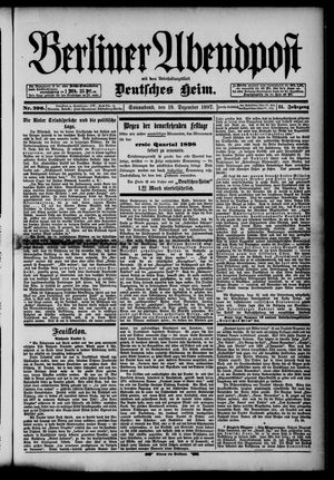 Berliner Abendpost vom 18.12.1897