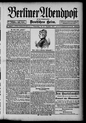 Berliner Abendpost vom 23.12.1897