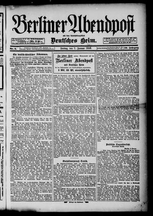 Berliner Abendpost vom 07.01.1898