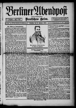 Berliner Abendpost vom 18.01.1898