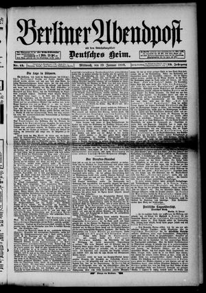 Berliner Abendpost vom 19.01.1898