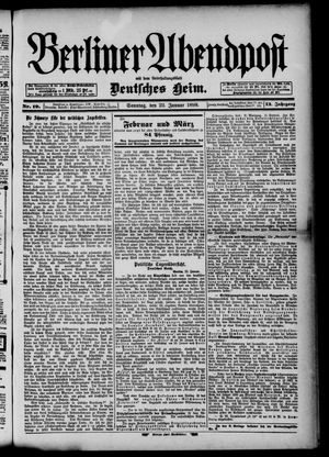 Berliner Abendpost vom 23.01.1898