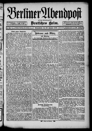 Berliner Abendpost vom 29.01.1898