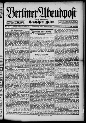 Berliner Abendpost on Feb 3, 1898