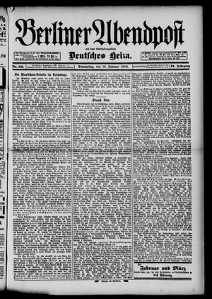 Berliner Abendpost vom 10.02.1898