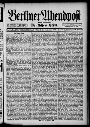 Berliner Abendpost vom 16.02.1898