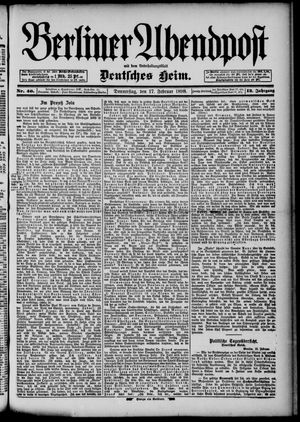 Berliner Abendpost on Feb 17, 1898