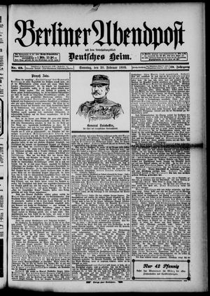 Berliner Abendpost vom 20.02.1898