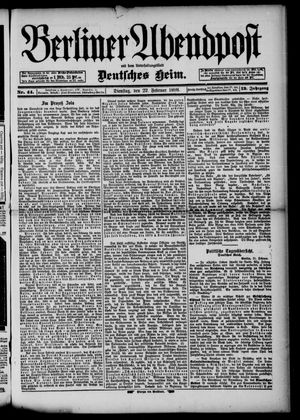 Berliner Abendpost vom 22.02.1898