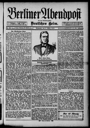 Berliner Abendpost vom 09.03.1898
