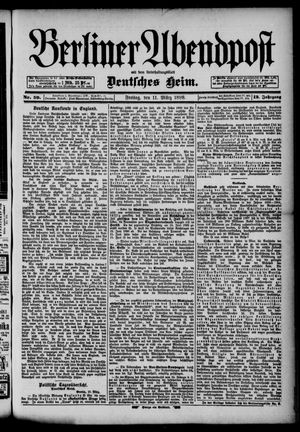 Berliner Abendpost vom 11.03.1898