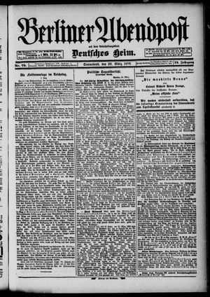 Berliner Abendpost on Mar 26, 1898