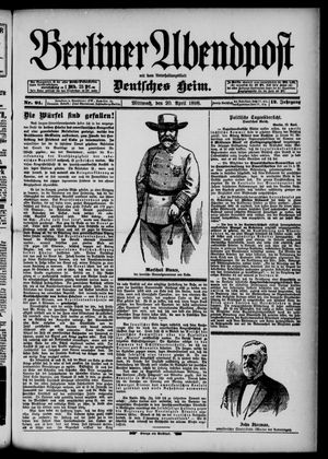 Berliner Abendpost vom 20.04.1898