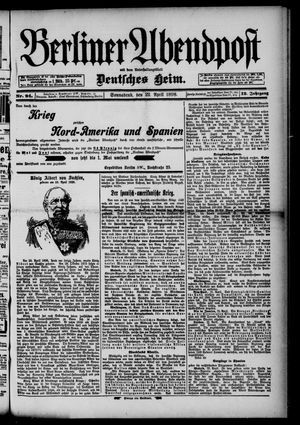 Berliner Abendpost vom 23.04.1898
