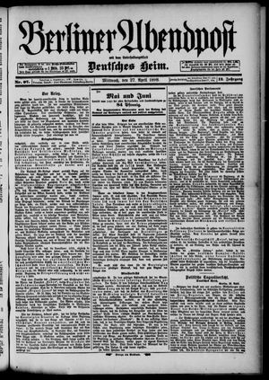 Berliner Abendpost vom 27.04.1898